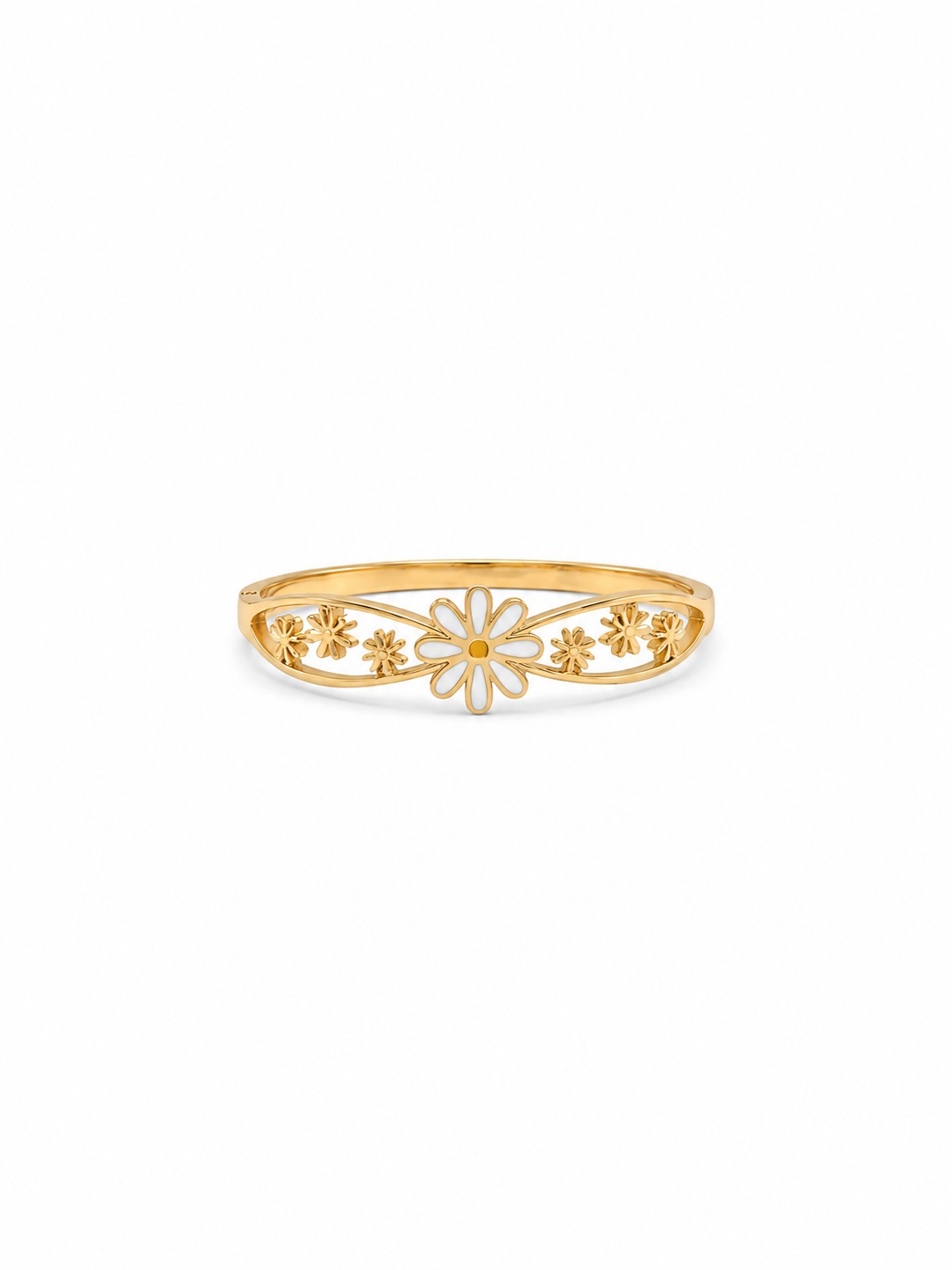 White Daisy Floral Gold Kada